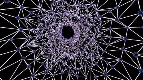 Líneas y puntos conectados como una tela de araña