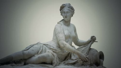 Aretheus-Statue aus weißem Marmor