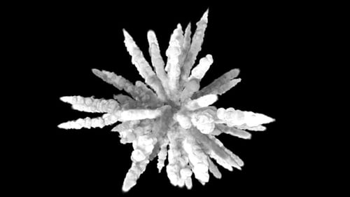 White Smoke Burst Element Reveal or Transition