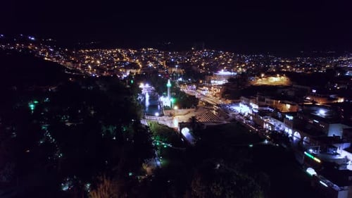 Aerial View of Sanliurfa in the Night Time