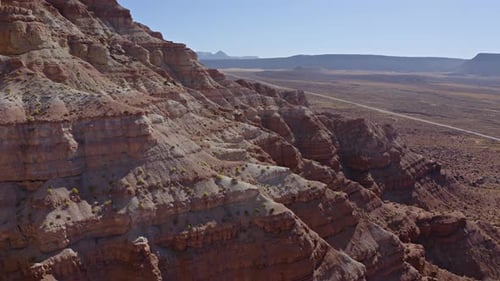 Aerial shot of the amazing rock formations in southern Utah.