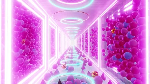 In The Room Color With Geometric Tunnel 07 HD