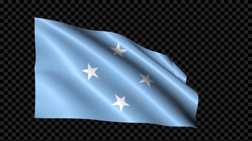 Federated States of Micronesia National Flag Waving Loop