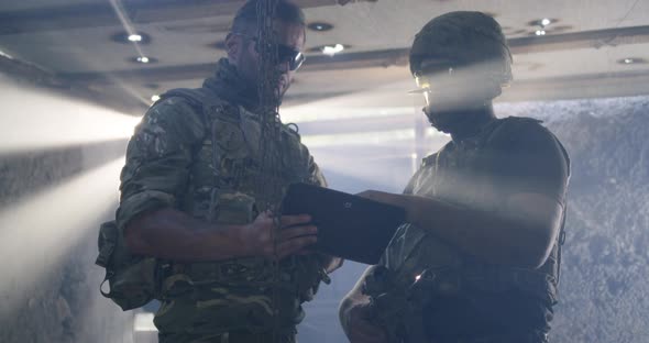 Soldier Showing Region Plan To Commander, People Stock Footage ft. army ...