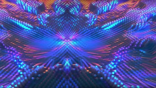 Widescreen Futuristic Digital Waveform Seamless Loop Background