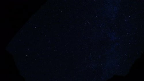 Night Sky, Bright Stars And Milky Way Galaxy