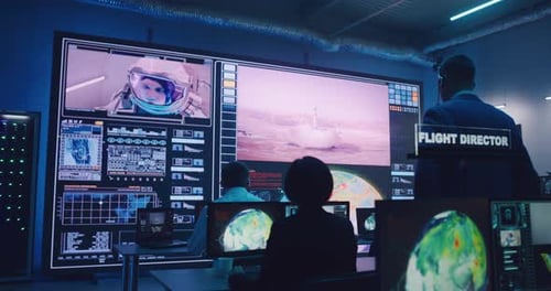 Boss Congratulating Operators with Successful Spacecraft Launch