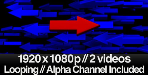 Flowing Blue and Red Arrows Moving Background Animation