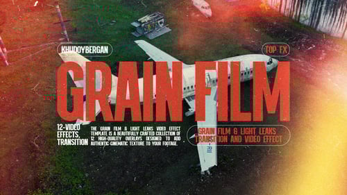 Grain Film & Light Leaks Transition And Video Effect