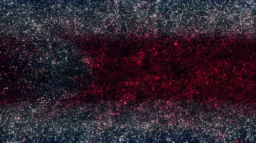 Drapeau du Costa Rica avec des particules abstraites