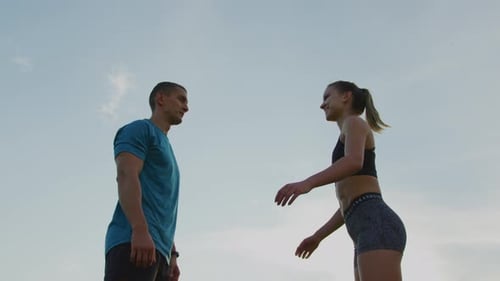 Couple training together