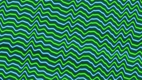 Abstract Neon Glowing Wavy Lines Animated Background Loop