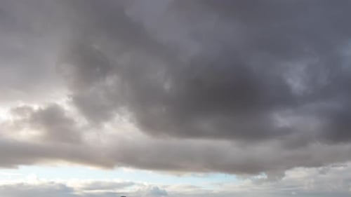 View of beautiful Blue sky with stormy clouds.