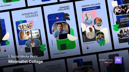 Social Media Reels - Minimal Collage After Effects Project Files