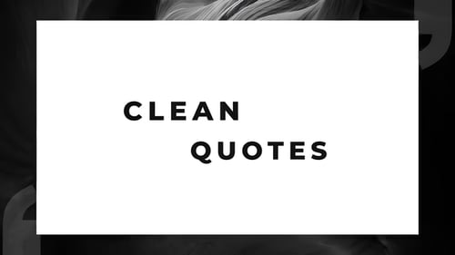 Clean Quotes