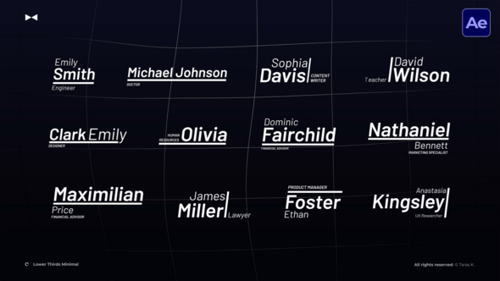 Lower Thirds Minimal \ AE