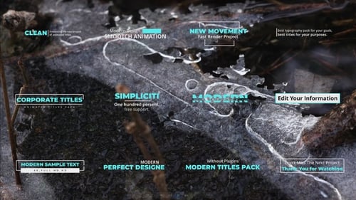 Modern Titles Pack in Davinci Resolve.