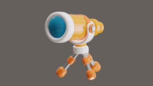 3D Animation of Telescopes view celestial objects