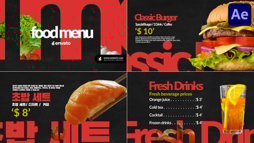 Food Menu for After Effects