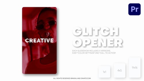 Vertical Glitch Opener - Reels, Post, Shorts