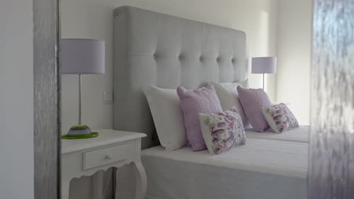 Stylish Twin Bedroom Interior with Neutral Decor