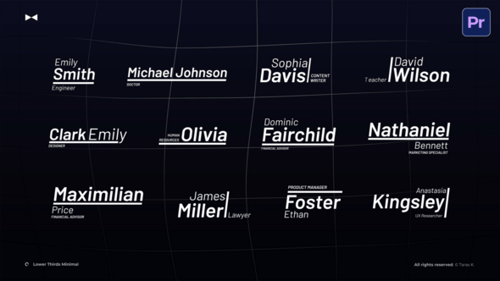 Lower Thirds Minimal \ PP