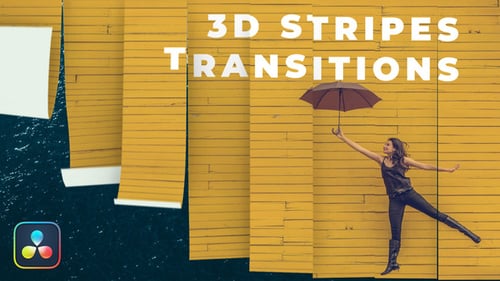 3D Stripes Transitions for DaVinci Resolve
