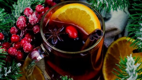 Festive Mulled Wine Close Up