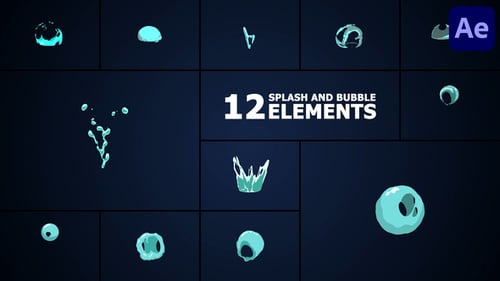 Splash And Bubble Elements for After Effects