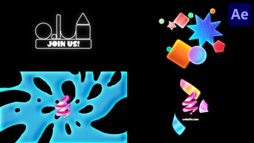 Logotipo de formas de gradiente para After Effects