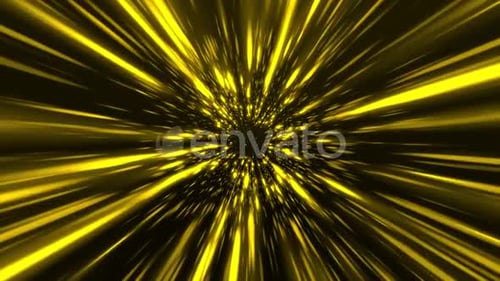 Golden Space Star Burst Tunnel 4K