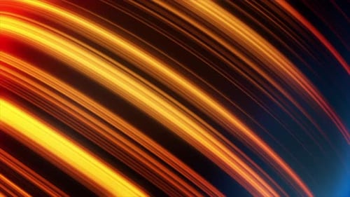 Curved stream of golden energy