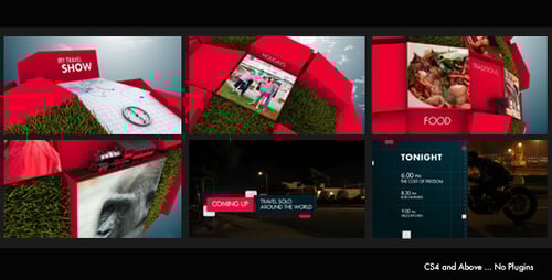 Dynamic Travel Show Broadcast Package with Modern Graphics