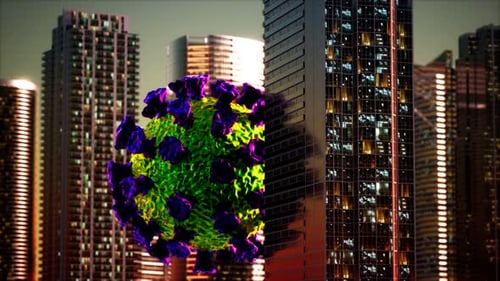 Empty City Caused By Quarantine As a Result of Coronavirus Infection