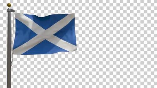 Dynamic Scotland Flag Waving Animation