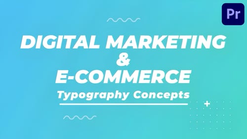 Animated Digital Marketing Infographic Titles and Icons
