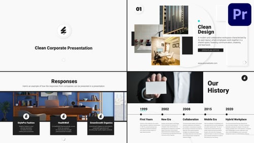 Clean Corporate Presentation for Premiere Pro