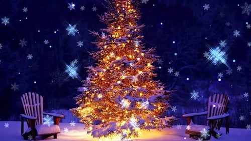 Animated Falling Snowflakes and Twinkling Stars Overlay