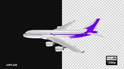 Modern Rotating 3D Airplane Animation