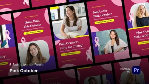Social Media Reels - Pink October Premiere Pro Templates