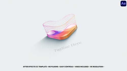 Glossy Fluid 3D Logo Reveal Animation