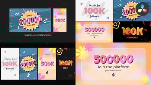 Followers Typography for DaVinci Resolve