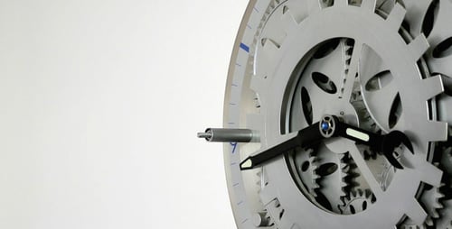 Gear Clock Mechanism Time Lapse