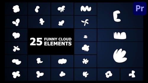 Funny Cloud Elements | Premiere Pro MOGRT