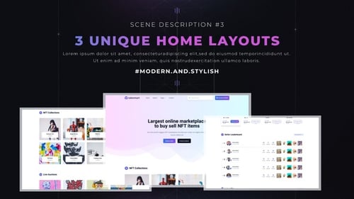 Modern Corporate Website Presentation with Dynamic Text and Geometric Accents