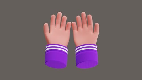 3D-Animation der Gebetshandgeste