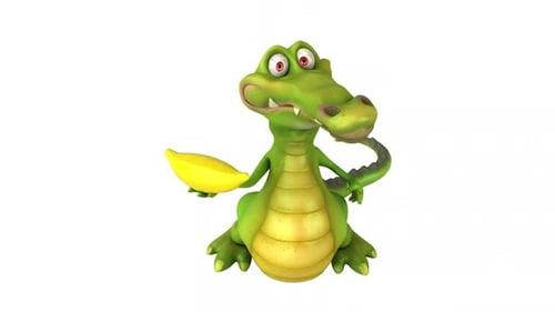 Lustiges Krokodil - 3D-Animation
