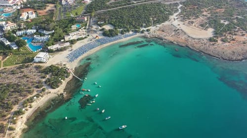 Aerial: The Landa beach in Cyprus