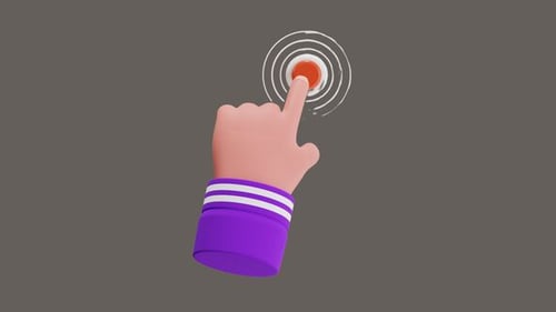 3D Animation of Tap Hand Gesture