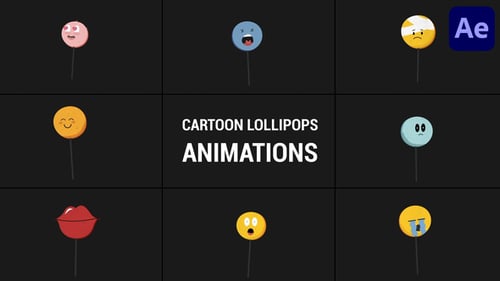 Cartoon Lollipops Animations | After Effects